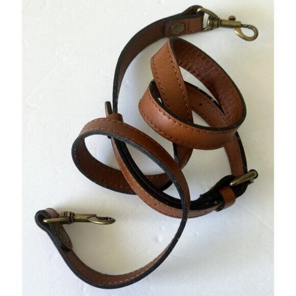 CLIP-ON PATRICIA NASH BROWN TAN LEATHER REPLACEMENT SHOULD XBODY STRAP NEW - Picture 5 of 12
